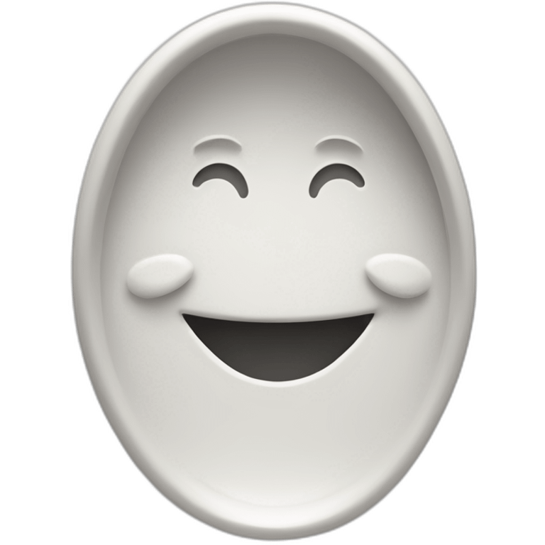 smile up and down Toilet lid emoji