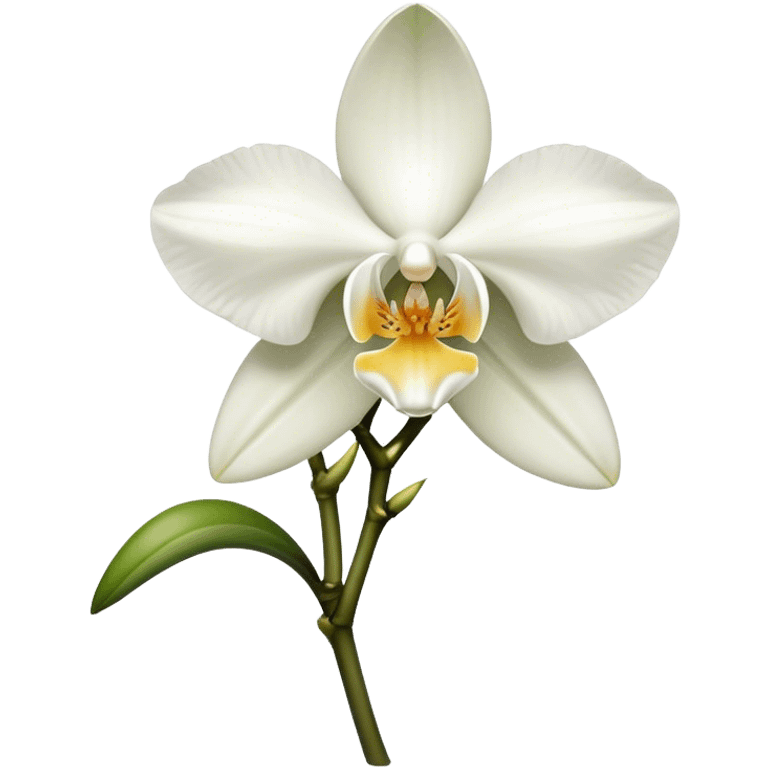 single white Dendrobium Orchid emoji