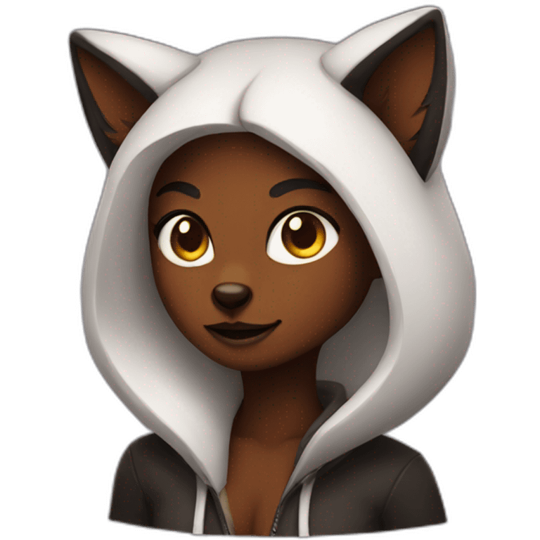 dark fox girl emoji