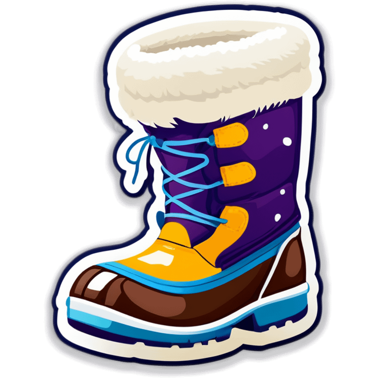 Realistic snow boots emoji