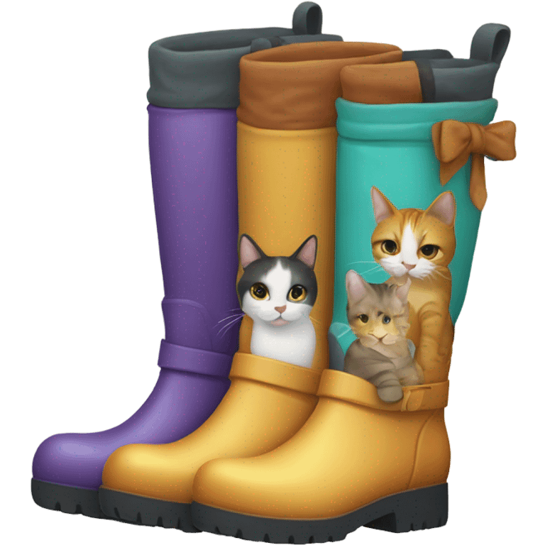 Cats with boots emoji