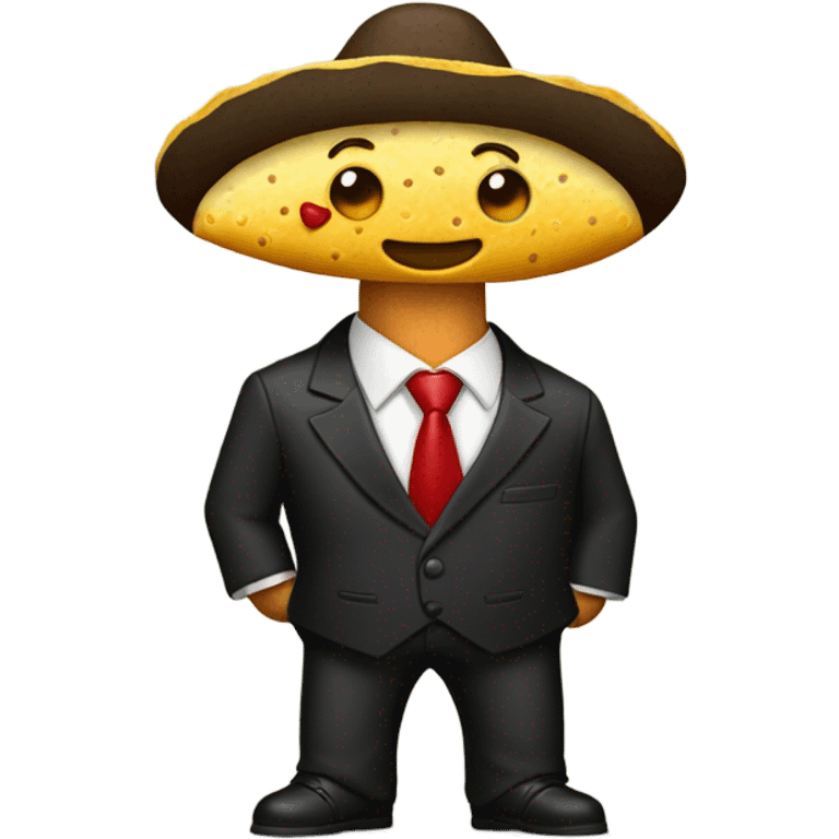 Taco wearing a suit  emoji