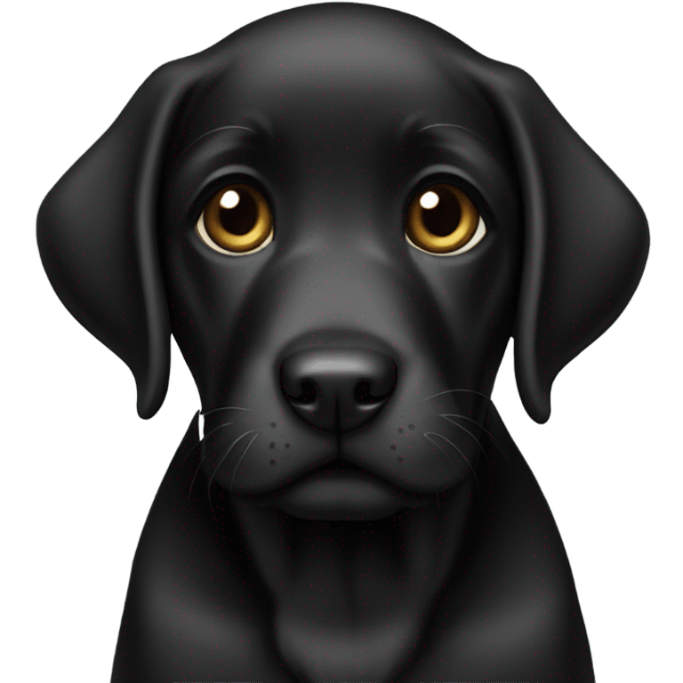 Black Labrador puppy emoji