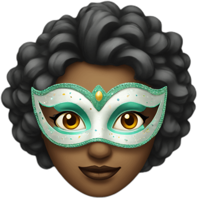 woman with carnival mask  emoji