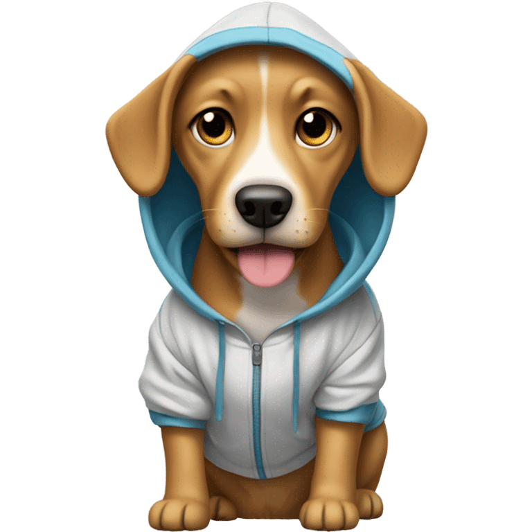 dog wearing a ping hoodie  emoji