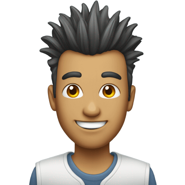 smiling portrait of a man with a Mohawk  emoji