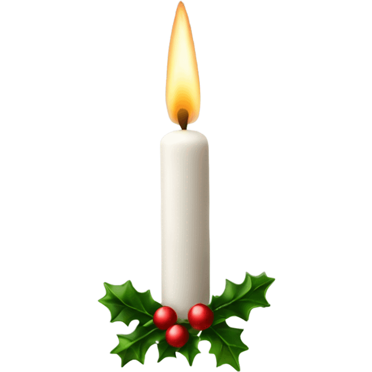 Christmas candle white  emoji