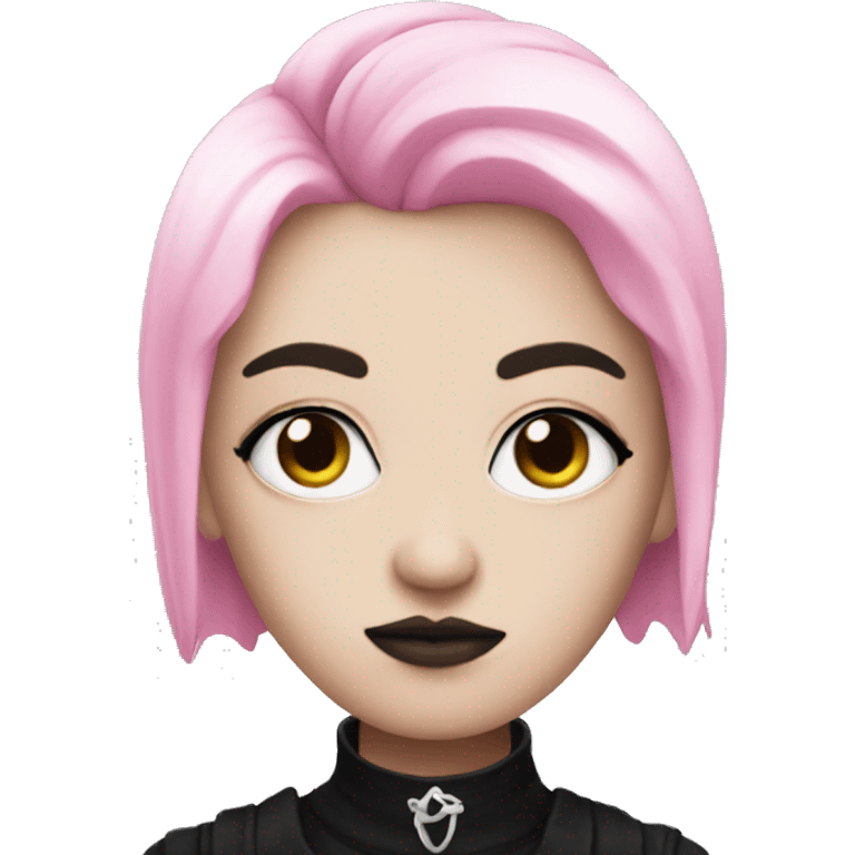 Goth pink emoji