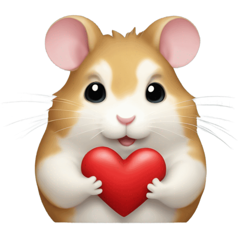 Hamster holding up heart with hands emoji