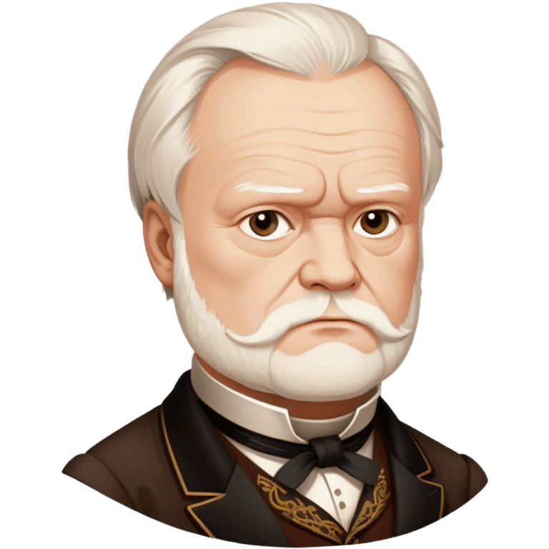 Cinematic Realistic portrait of Victor Hugo, shown as an iconic writer with intense, thoughtful eyes and richly detailed 19th‑century attire, rendered in warm, literary lighting that captures his creative spirit emoji