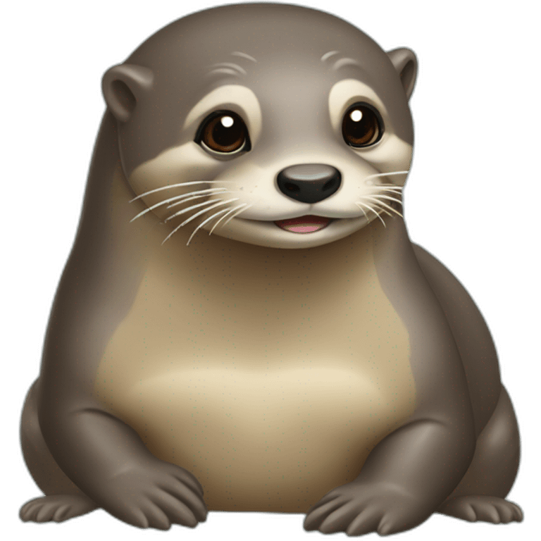 Loutre sur tortue  emoji