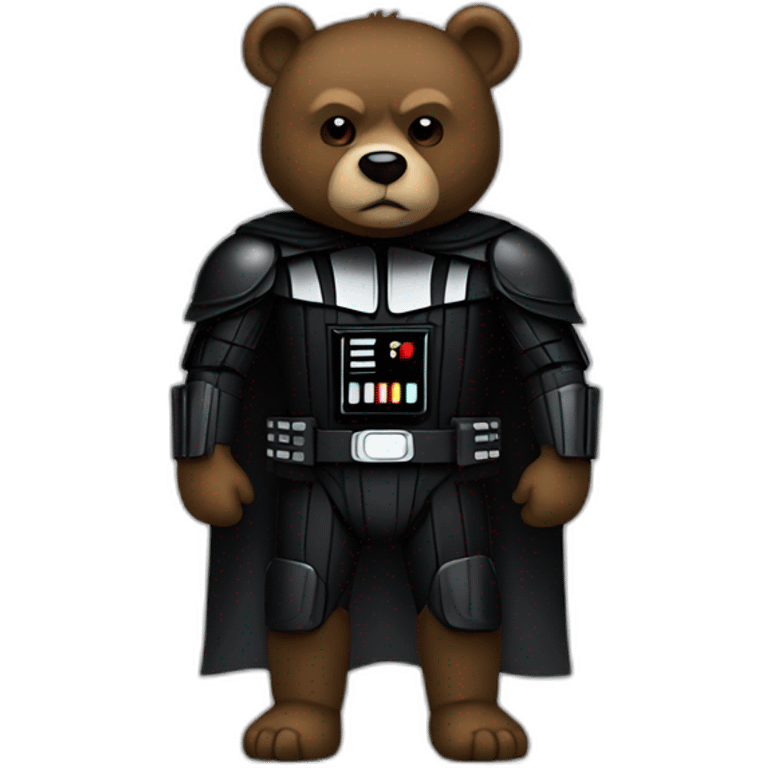 A bear with a darth vader suit emoji