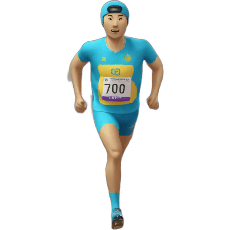 kazakh crossing the finish line emoji