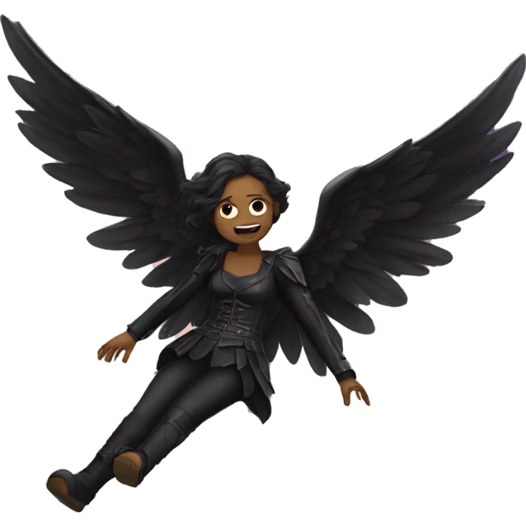 dark angel falling from the sky emoji