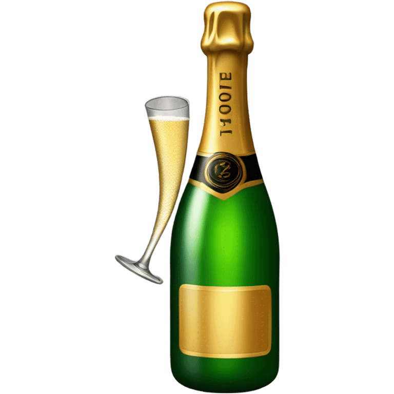 Champagne bottle pipping emoji