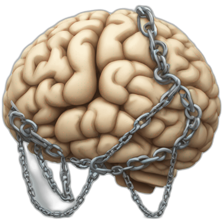 chained brain emoji