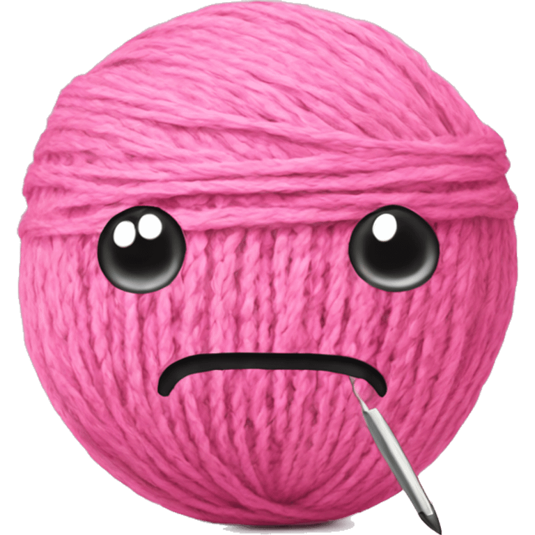 girl yarn ball pink crochet hook emoji