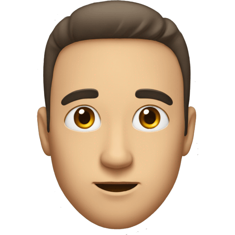 A man with his eyes wide open and both of his eyebrows are raised up until his forehead emoji