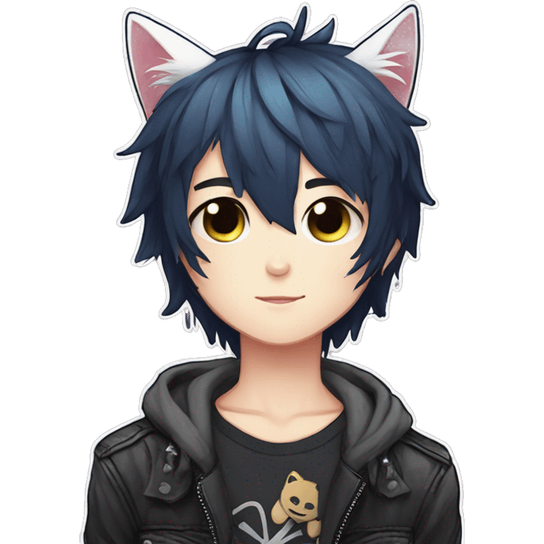 Cute Edgy Attractive Gorgeous Kawaii Anime Punk Catboy emoji