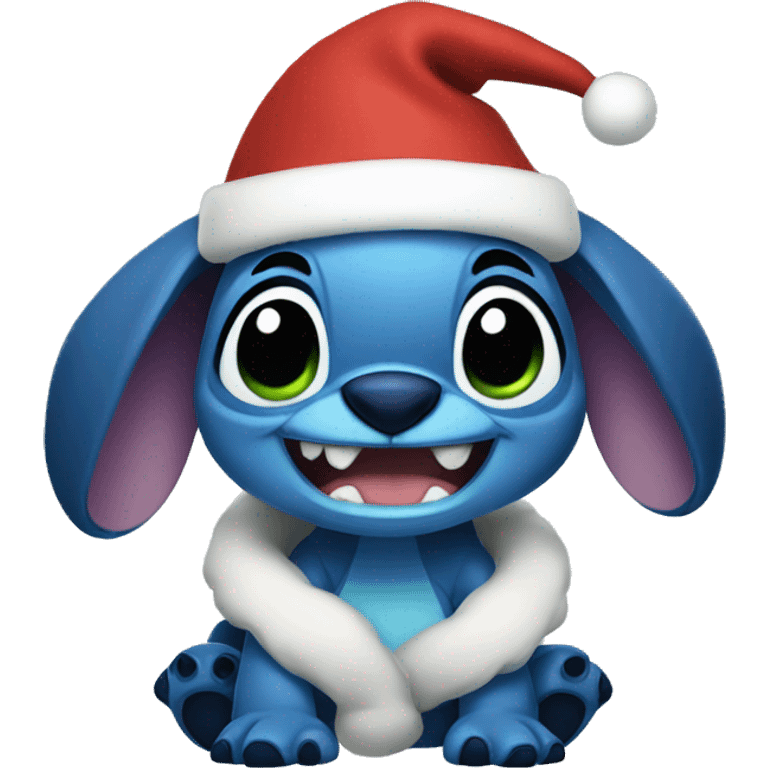 Stitch at Xmas emoji