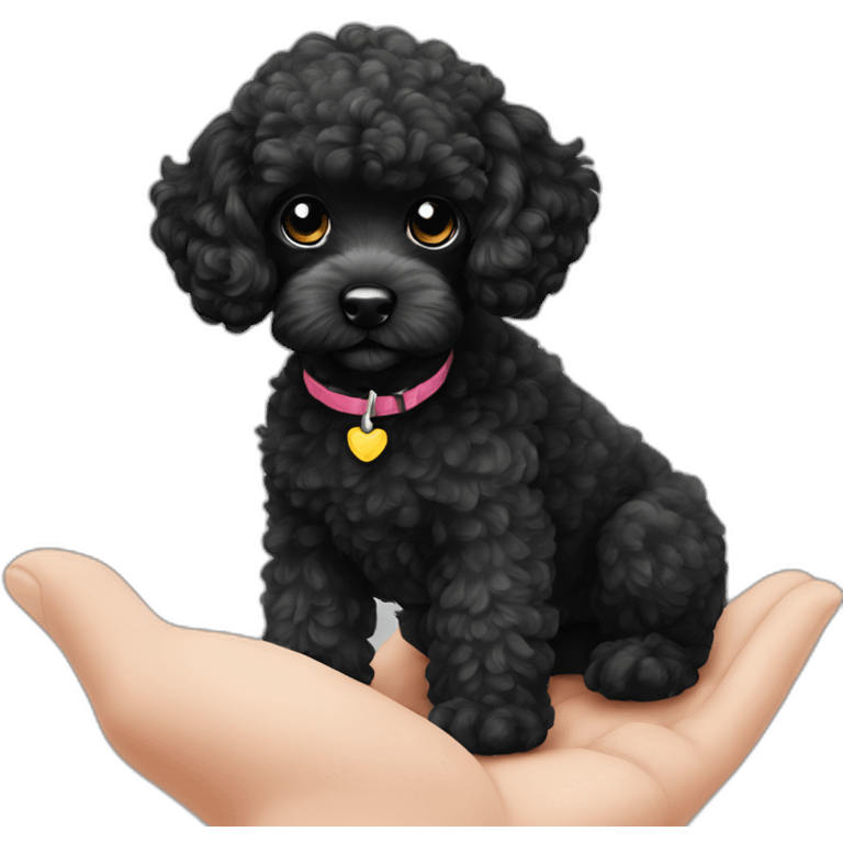 puppy black poodle toy emoji