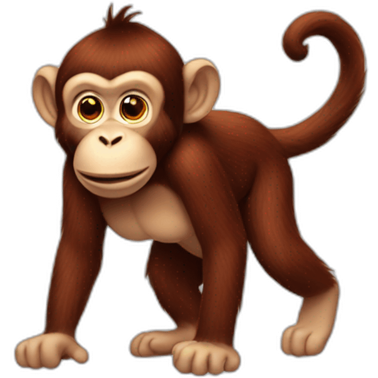 big red butt monkey emoji