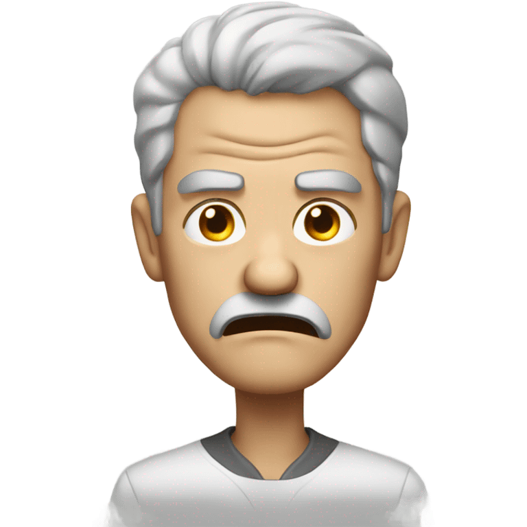 An angry white man with grey hair  emoji