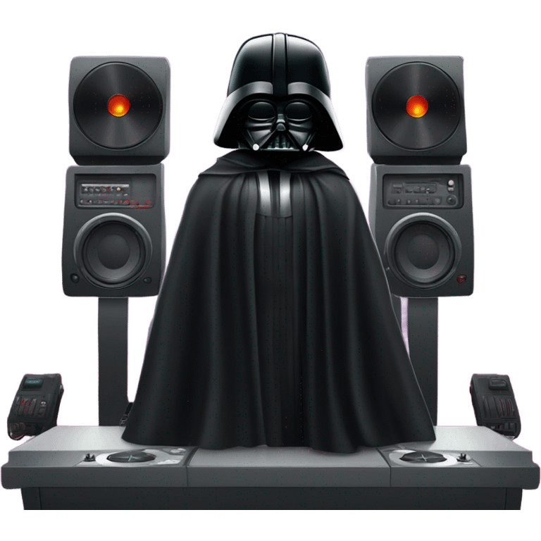 Darth Vader as a DJ emoji