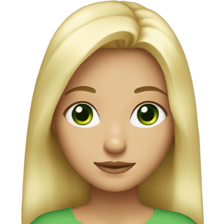 Blonde girl with green eyes emoji