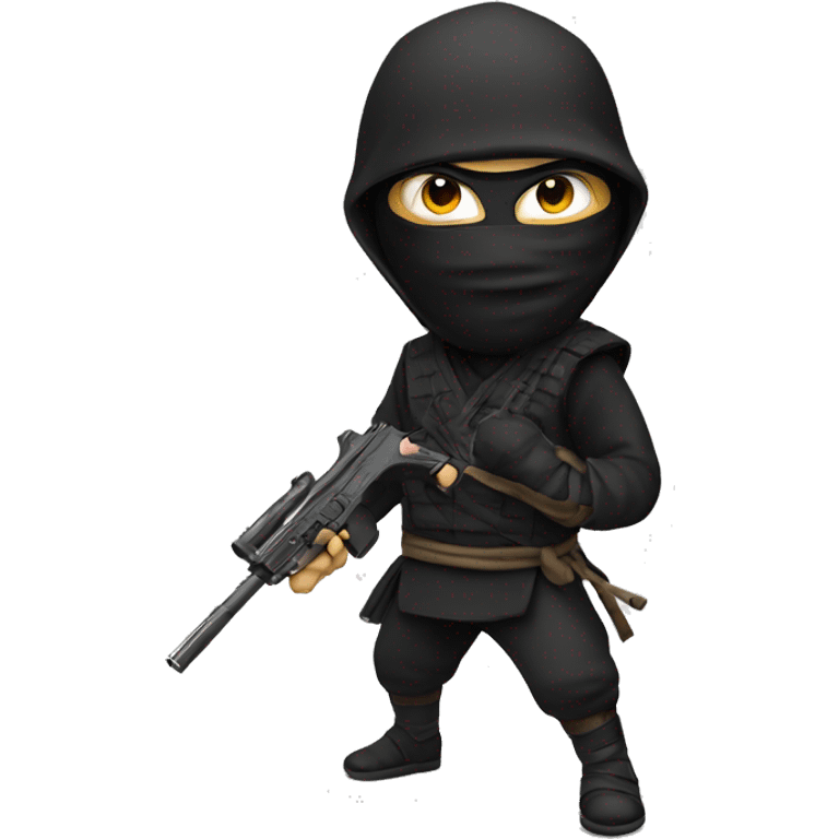 A ninja with a gun emoji