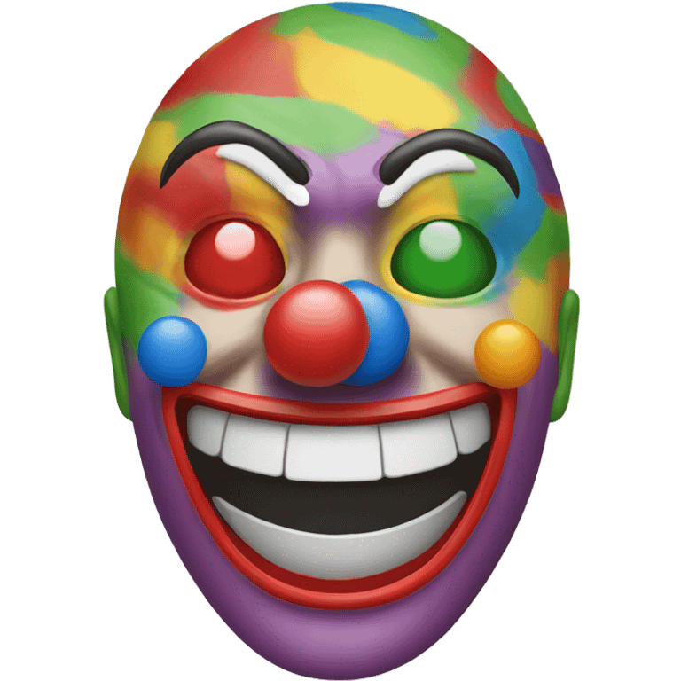 Man removes clown mask emoji