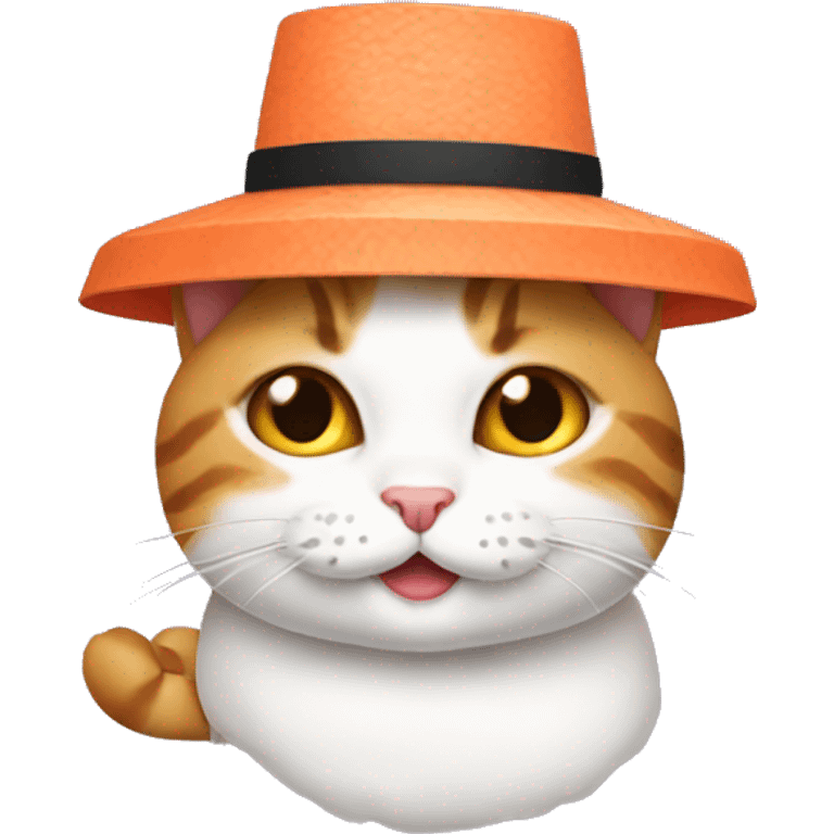 cat wearing sushi as a hat emoji