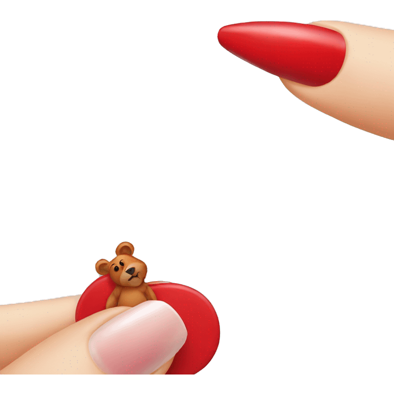 red bear nail emoji