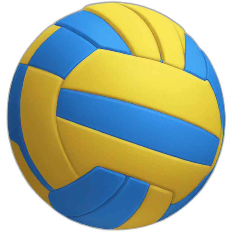 Volleyball ball yellow and blue emoji