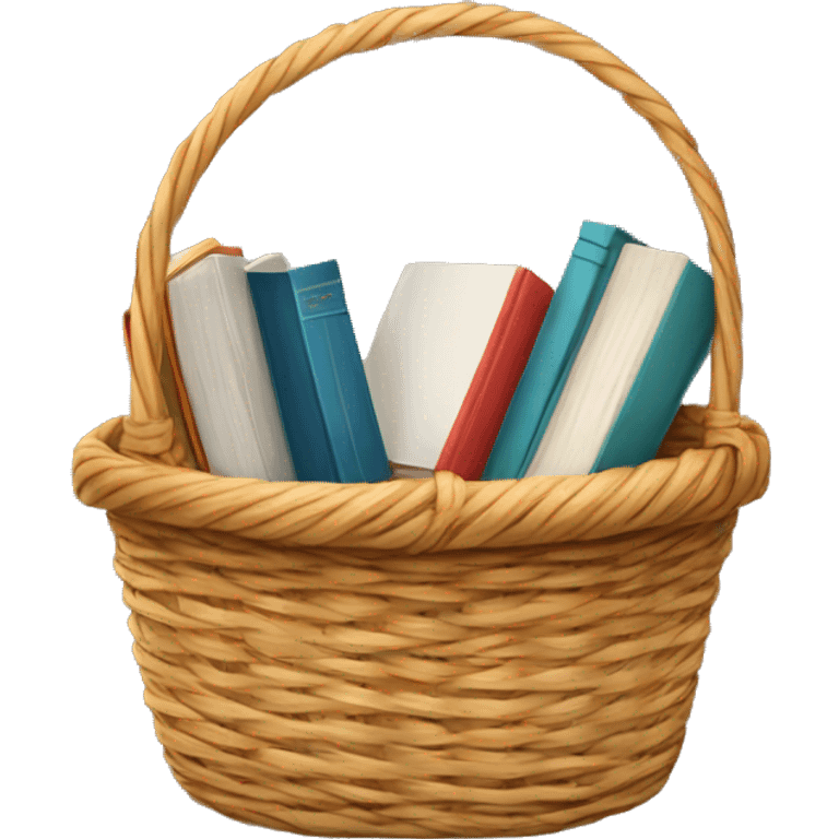 basket with books inside  emoji