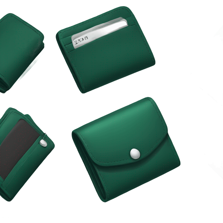 Dark green wallet  emoji