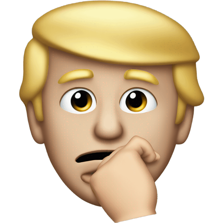 Donald Trump picking his nose emoji