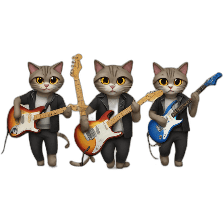 cats in a band emoji