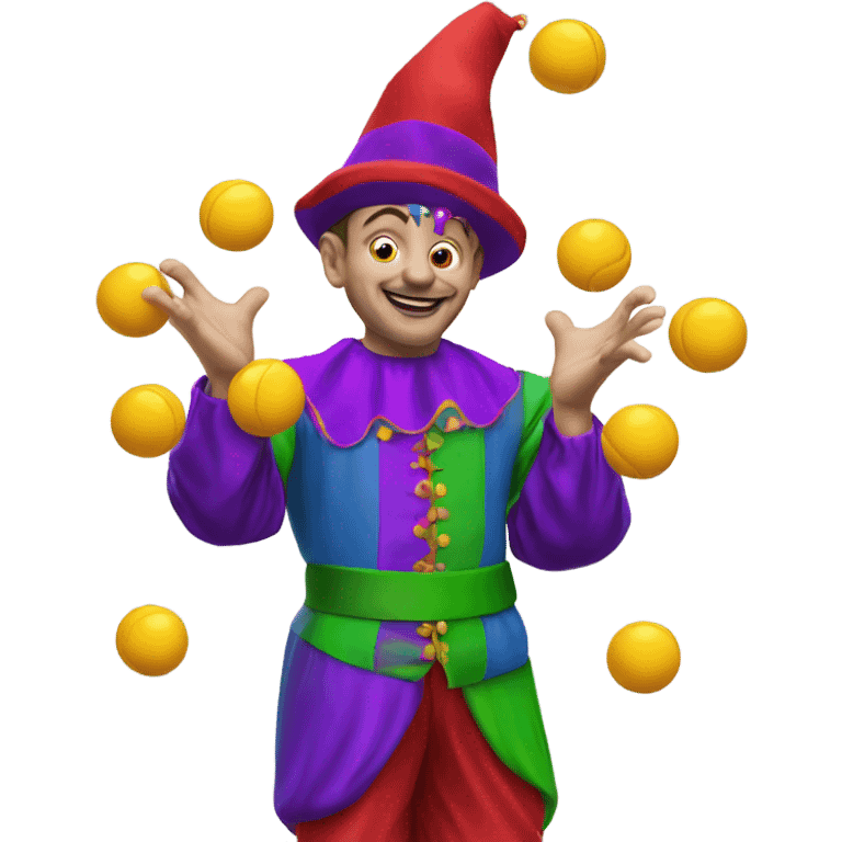 A jester juggling 3 balls emoji