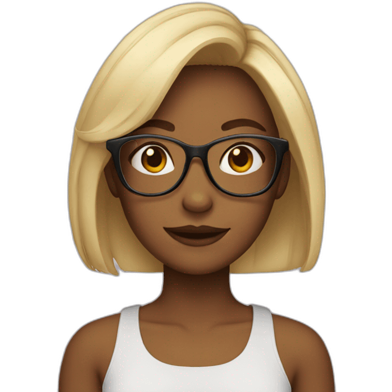 girl with glasses emoji