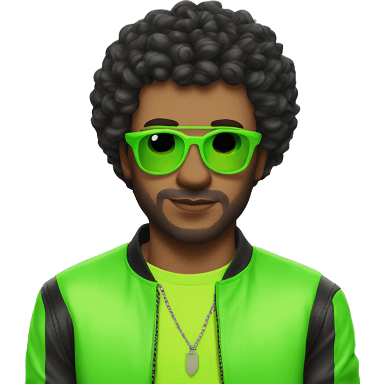 a single man who loves charli xcx and is wearing a neon green outfit emoji