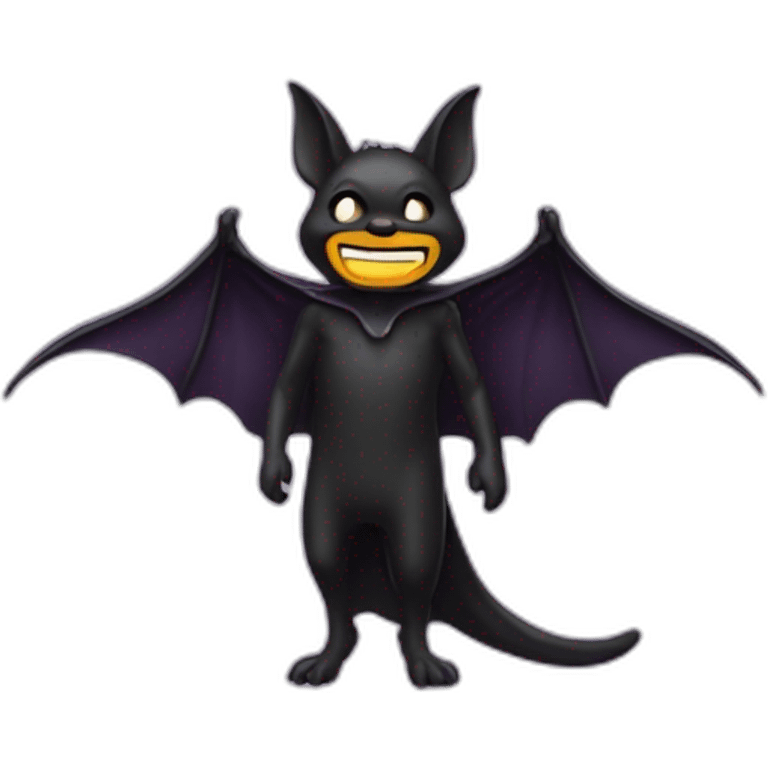 chauve souris deguisé en halloween emoji