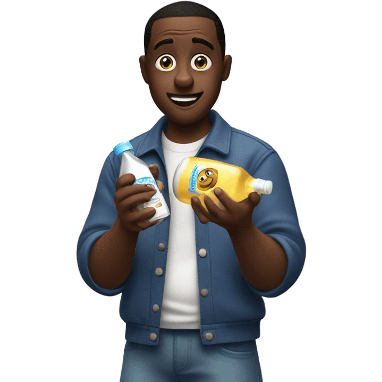 Diddy holding baby oil emoji