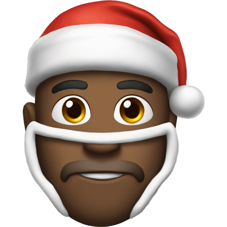 A Football Player with a santa hat emoji