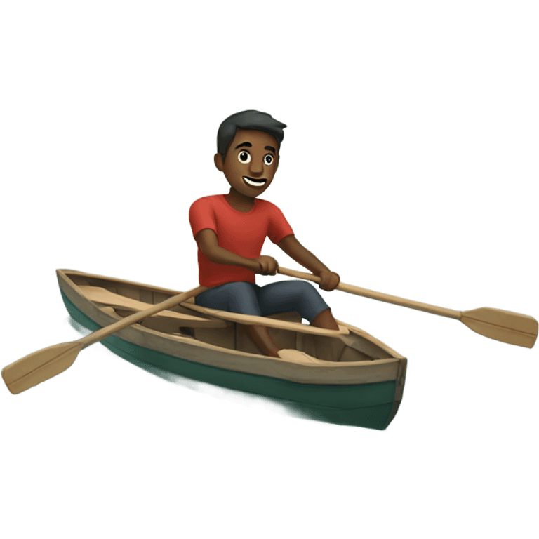 Boy rowing boat emoji