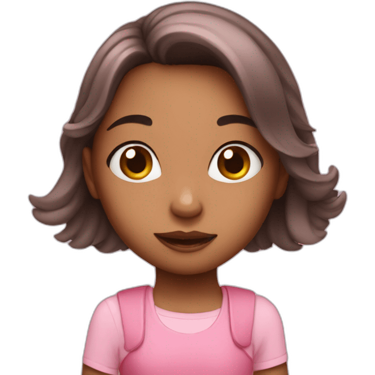 Cute pink girl emoji