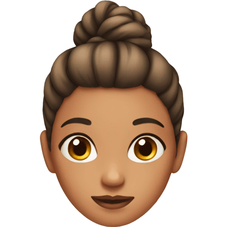 Girl with a bun emoji