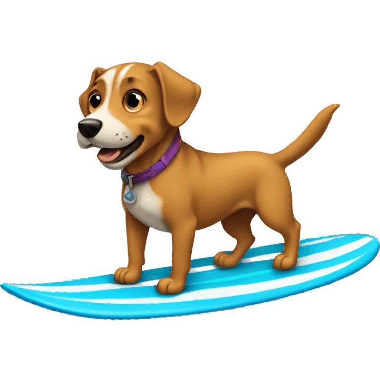 Perro surfeando  emoji