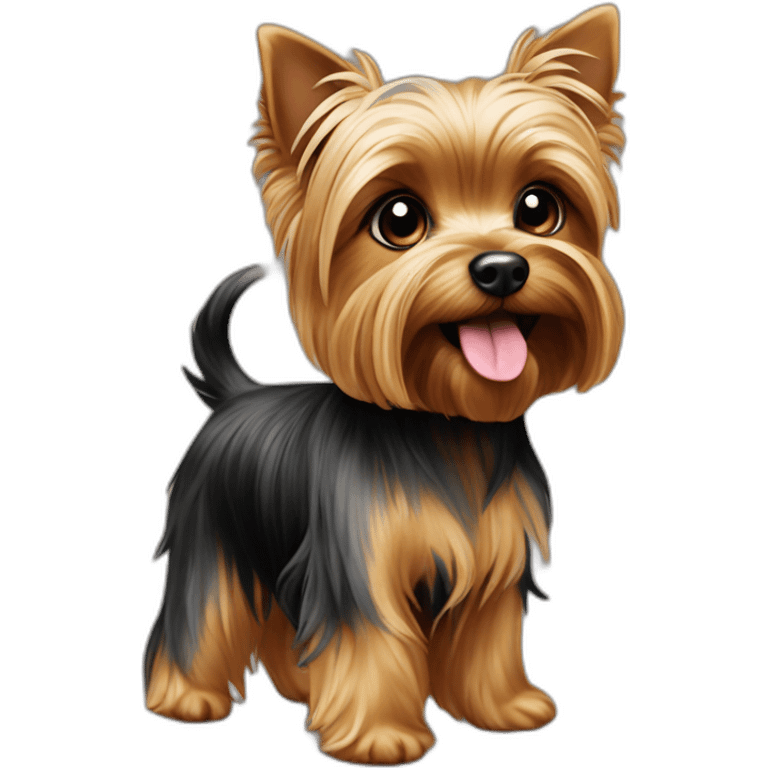 Yorkshire terrier Sur un balai r emoji