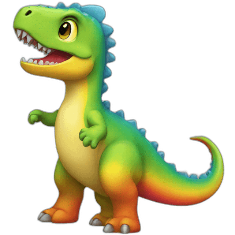 tiranosaur rainbow emoji